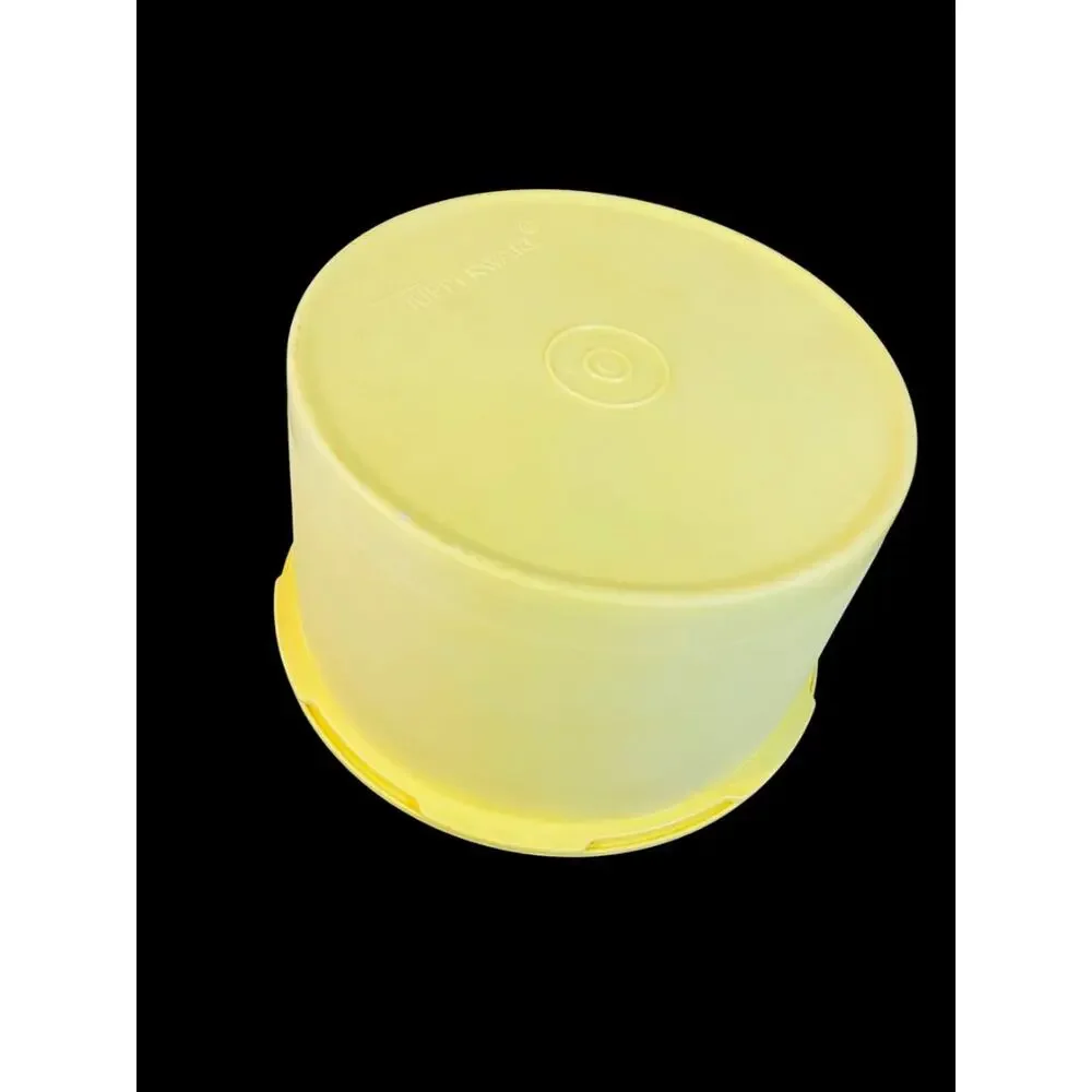 Vintage Tupperware Bright Yellow Servalier Nesting Canister 1810-19 298-12